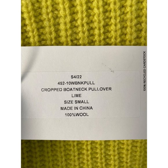 $395 NWT RE/DONE WOOL CROPPED BOATNECK PULLOVER SWEATER SZ SMALL - Picture 7 of 8